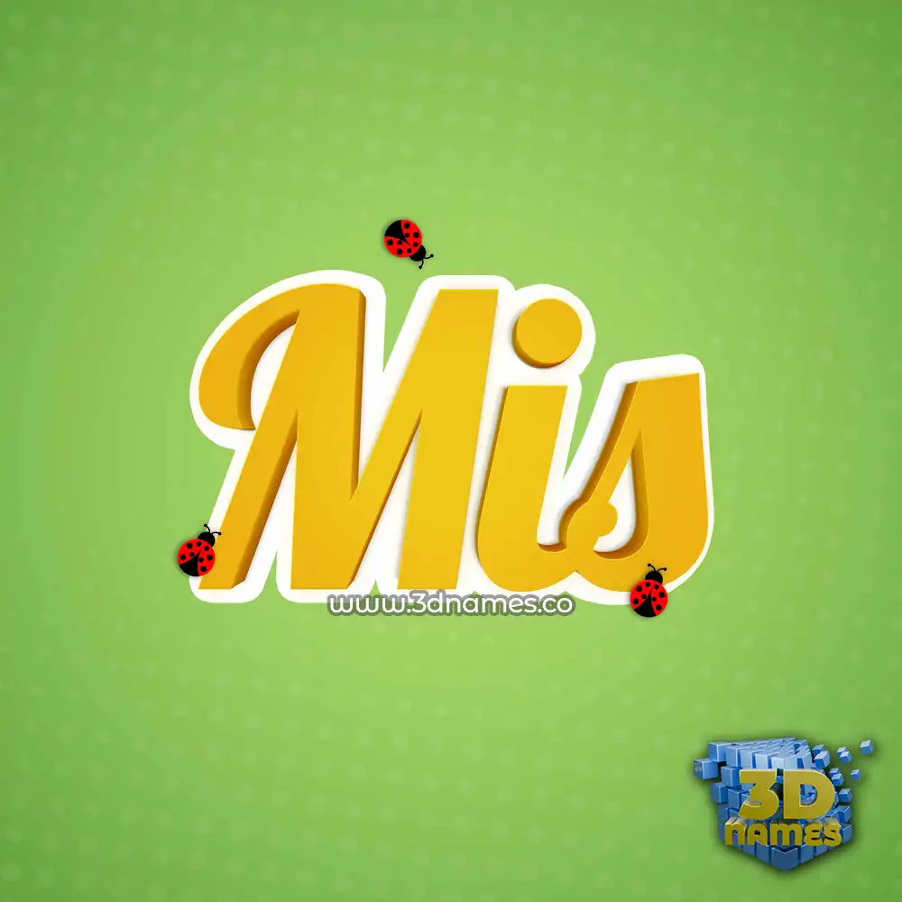 mis in Ladybugs style - 3D name wallpaper