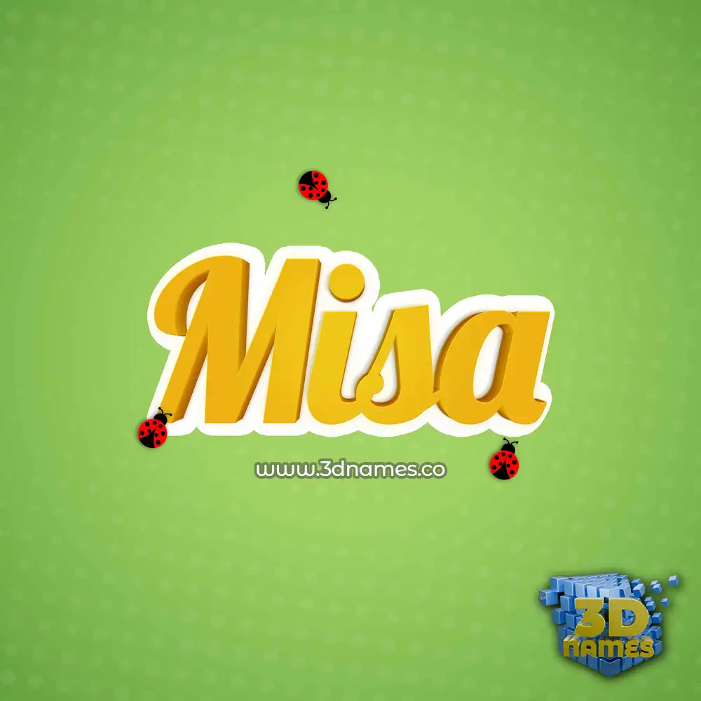 misa in Ladybugs style - 3D name wallpaper