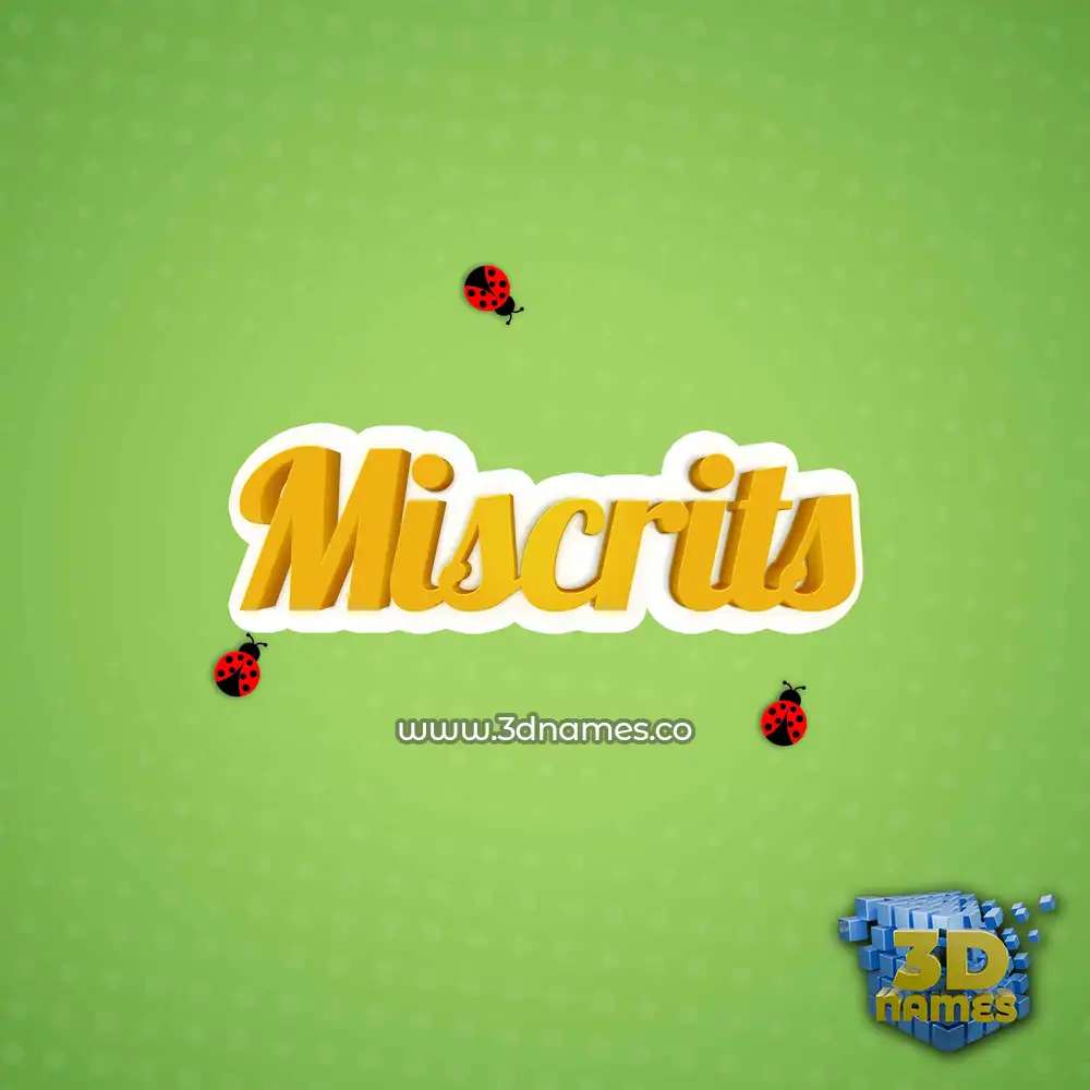 miscrits in Ladybugs style - 3D name wallpaper