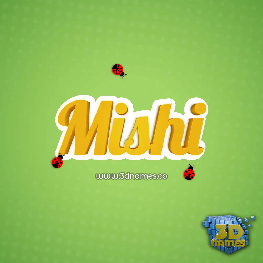 mishi in Ladybugs style - 3D name wallpaper