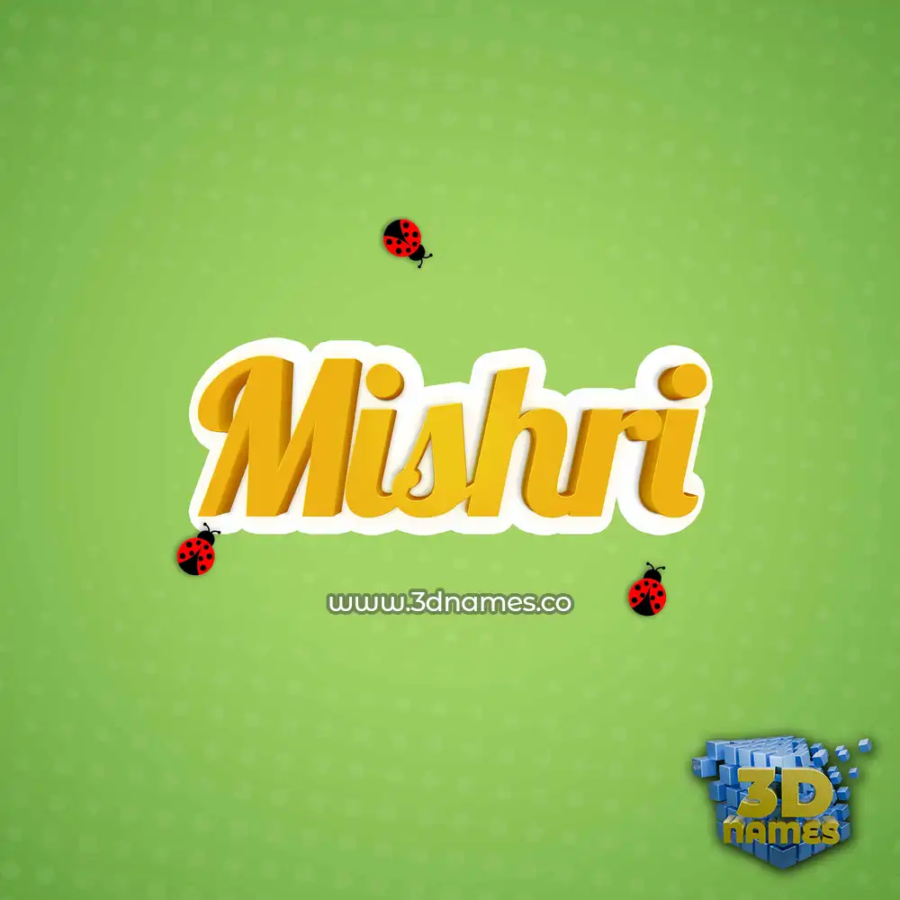 mishri in Ladybugs style - 3D name wallpaper