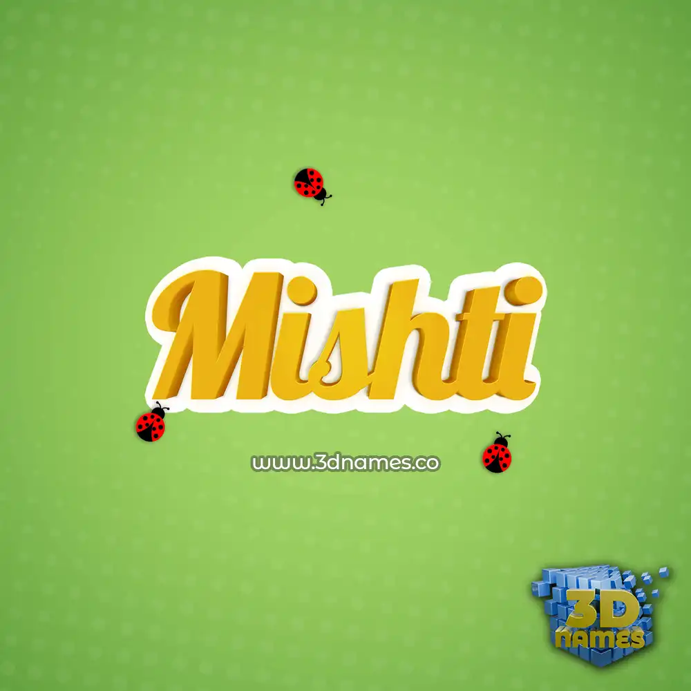 mishti in Ladybugs style - 3D name wallpaper