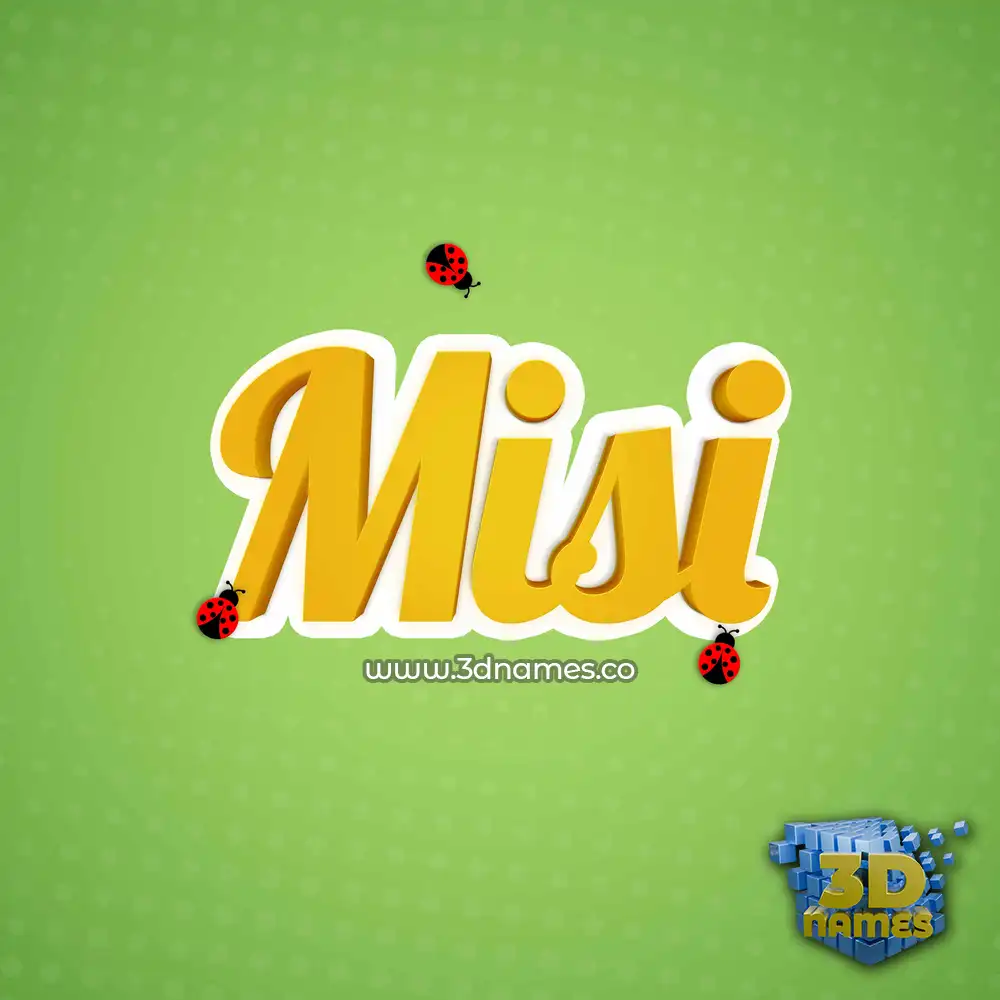 misi in Ladybugs style - 3D name wallpaper