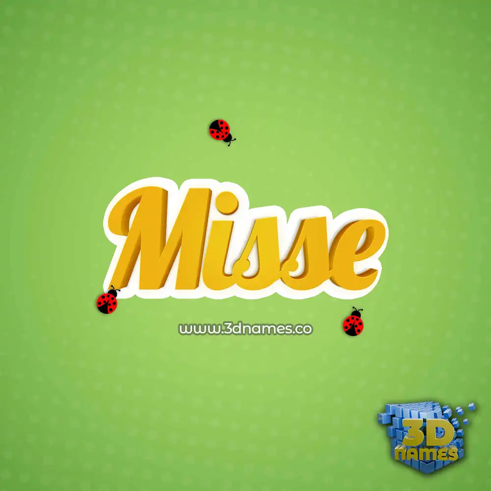 misse in Ladybugs style - 3D name wallpaper