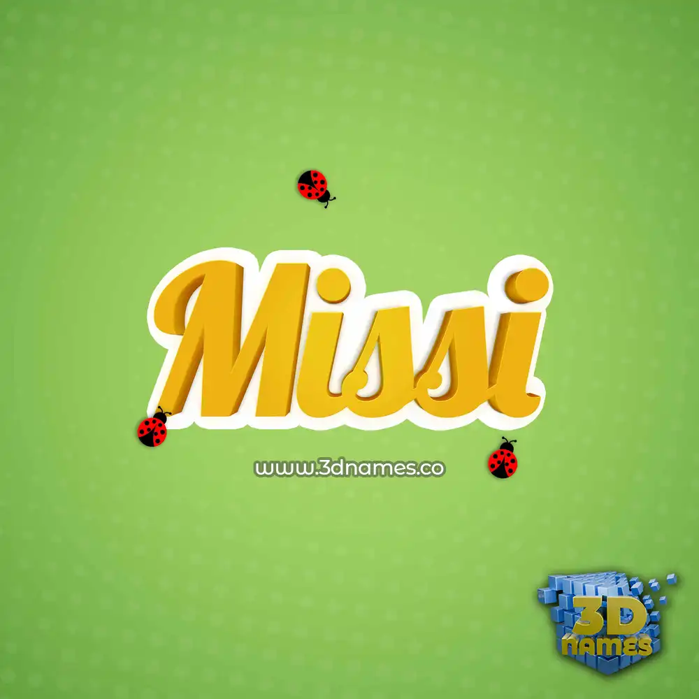 missi in Ladybugs style - 3D name wallpaper