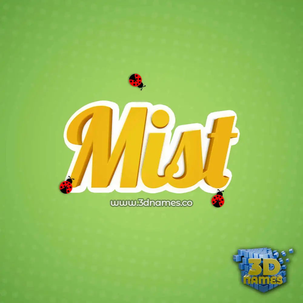 mist in Ladybugs style - 3D name wallpaper