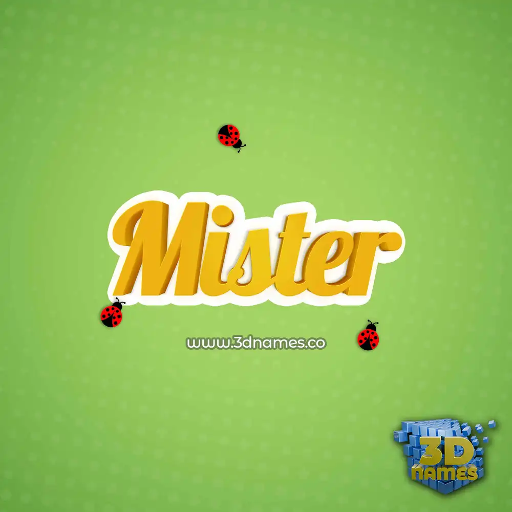 mister in Ladybugs style - 3D name wallpaper