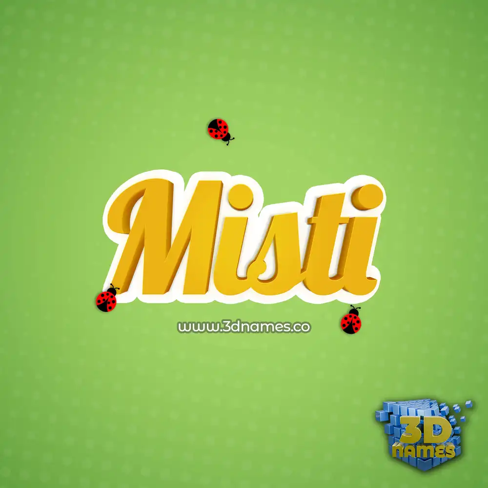 misti in Ladybugs style - 3D name wallpaper