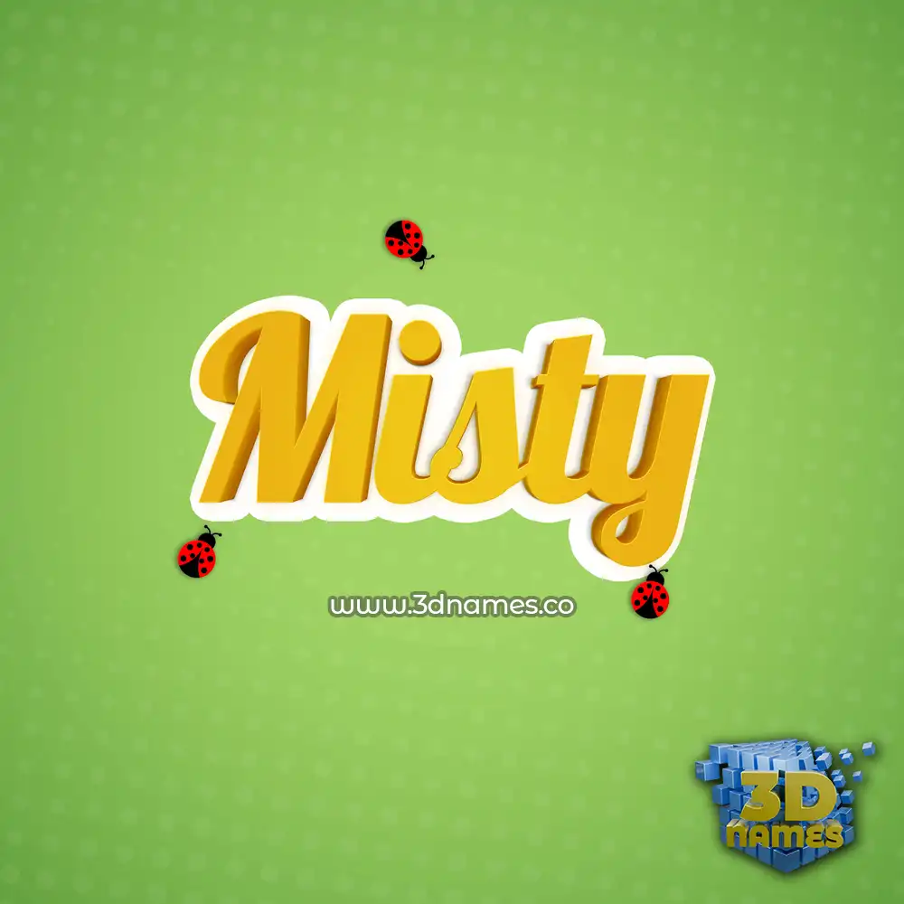 misty in Ladybugs style - 3D name wallpaper