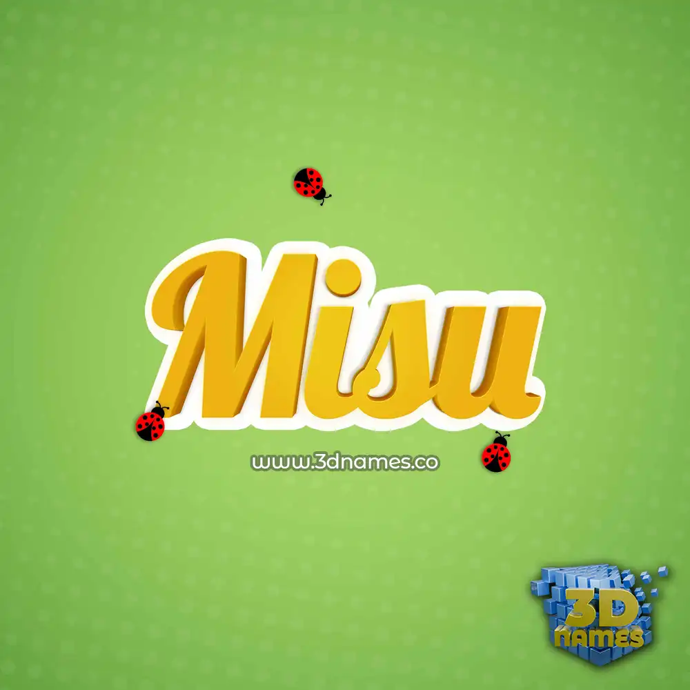 misu in Ladybugs style - 3D name wallpaper