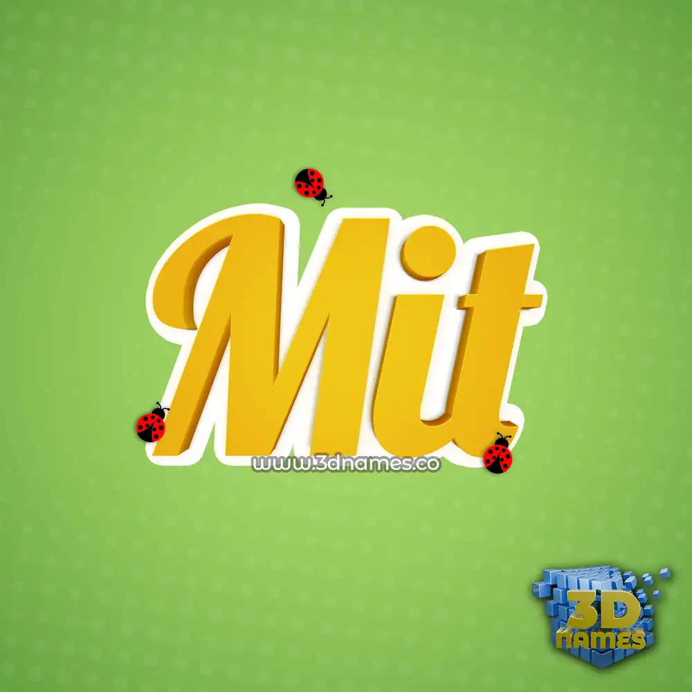 mit in Ladybugs style - 3D name wallpaper