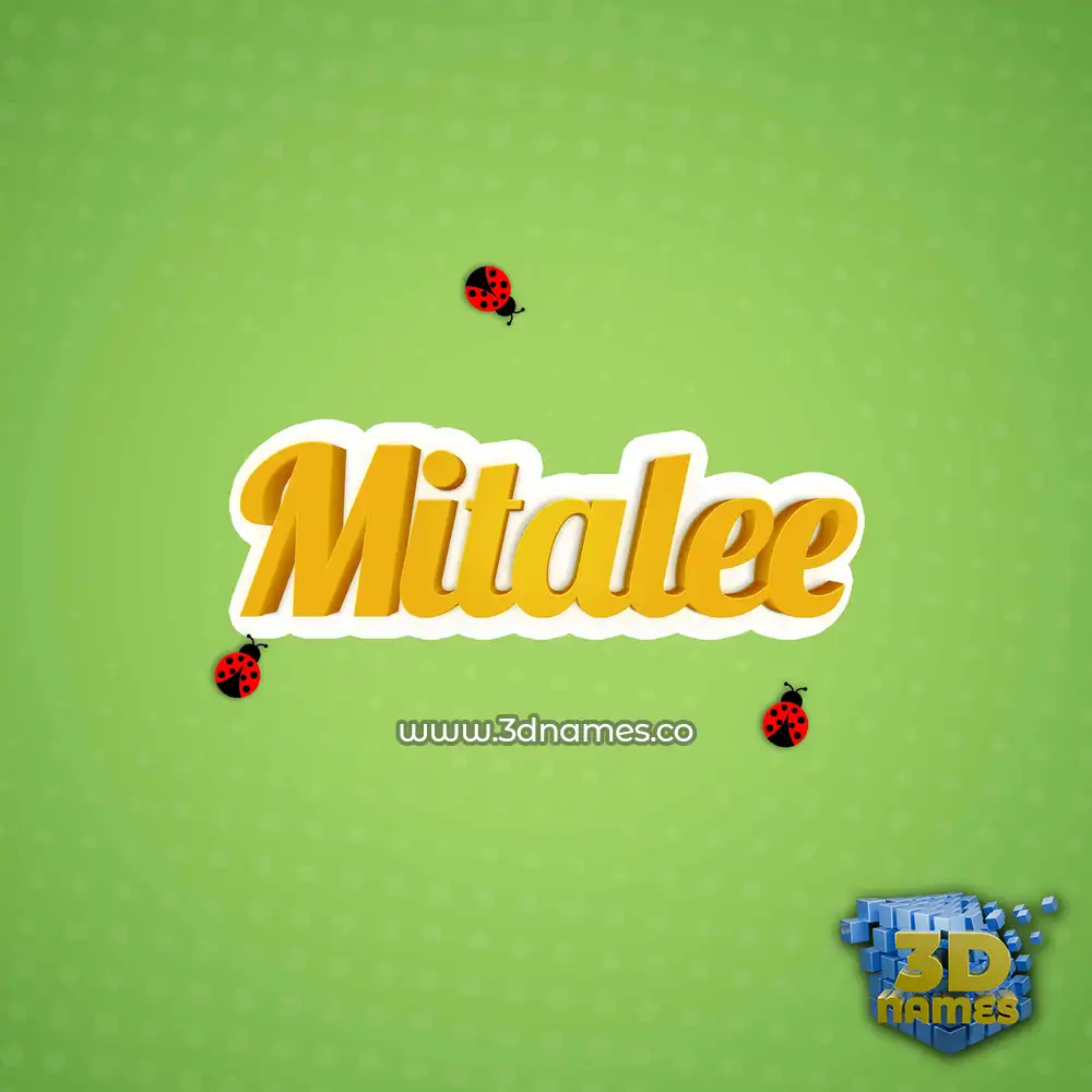 mitalee in Ladybugs style - 3D name wallpaper