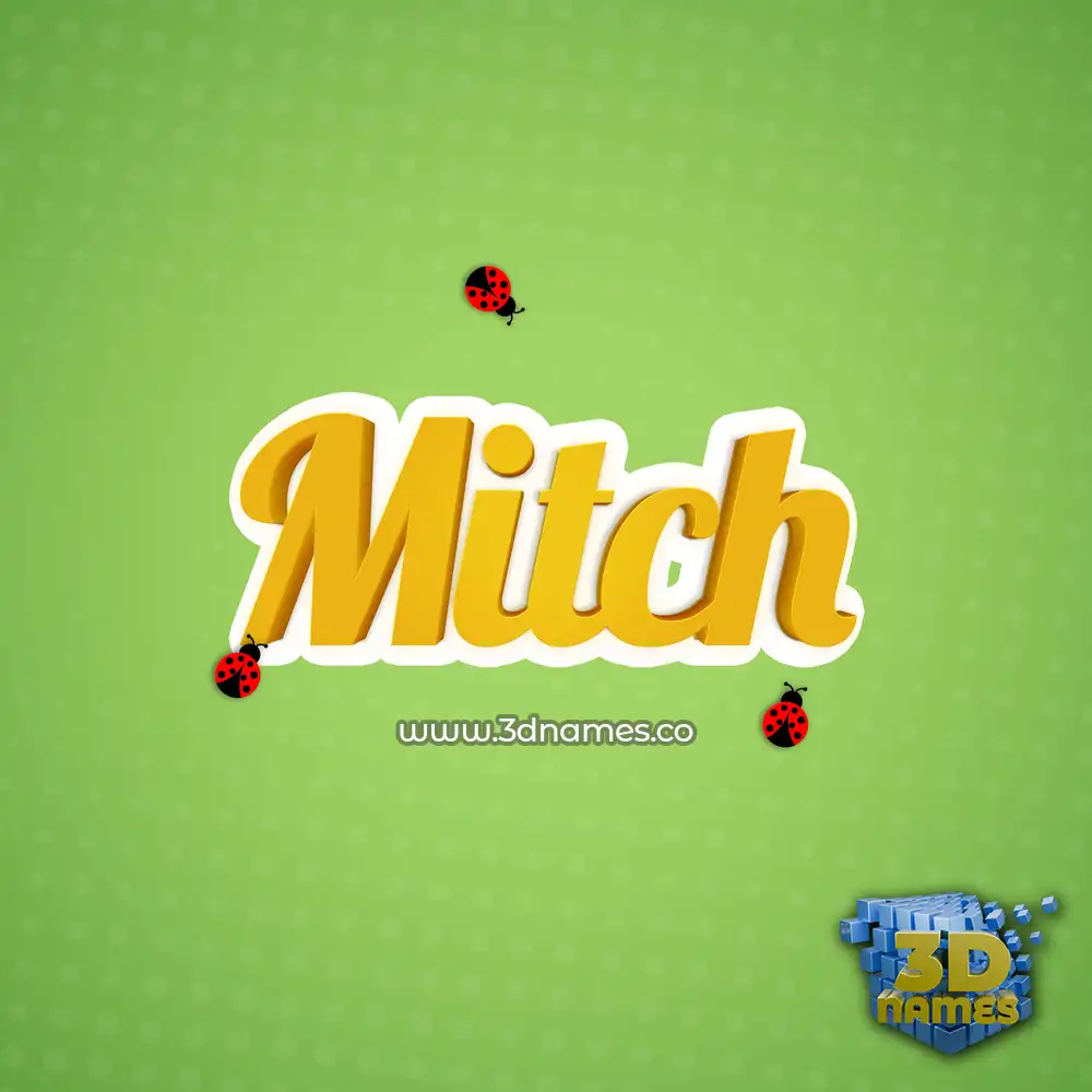 mitch in Ladybugs style - 3D name wallpaper