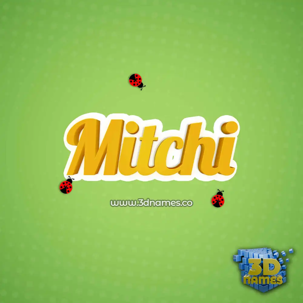 mitchi in Ladybugs style - 3D name wallpaper