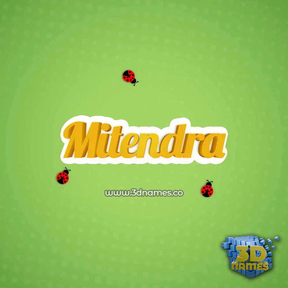 mitendra in Ladybugs style - 3D name wallpaper