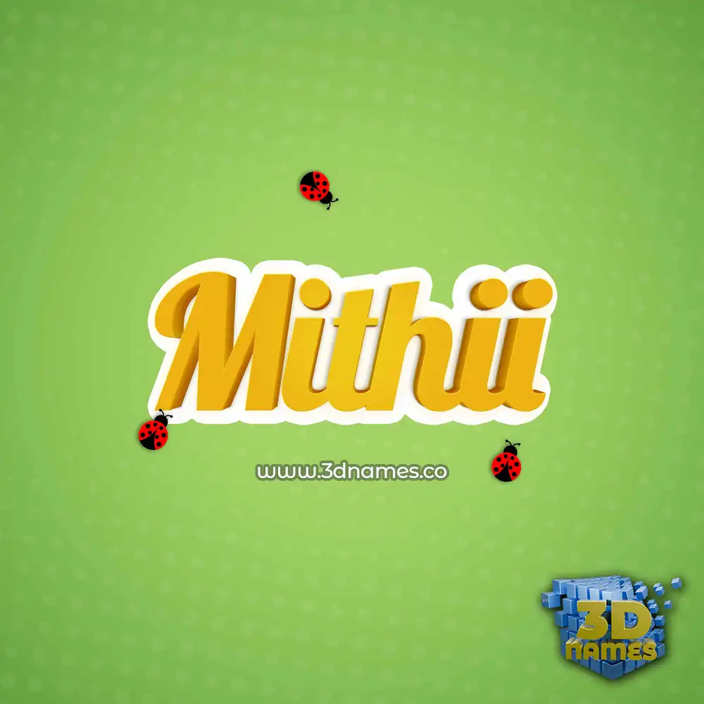 mithii in Ladybugs style - 3D name wallpaper