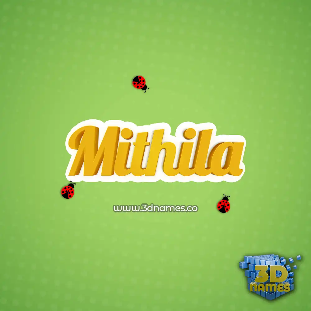 mithila in Ladybugs style - 3D name wallpaper