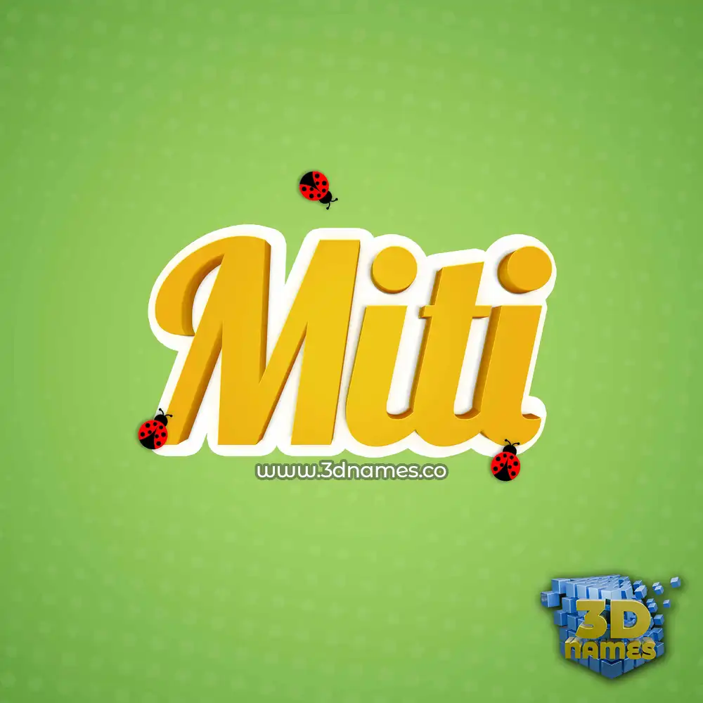 miti in Ladybugs style - 3D name wallpaper