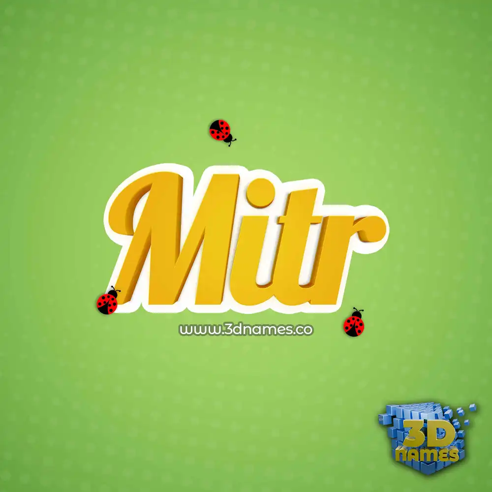 mitr in Ladybugs style - 3D name wallpaper