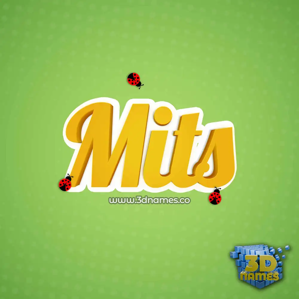mits in Ladybugs style - 3D name wallpaper