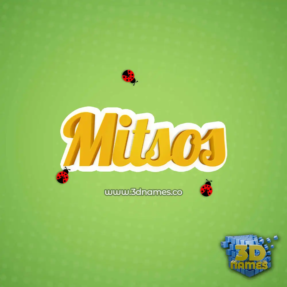 mitsos in Ladybugs style - 3D name wallpaper