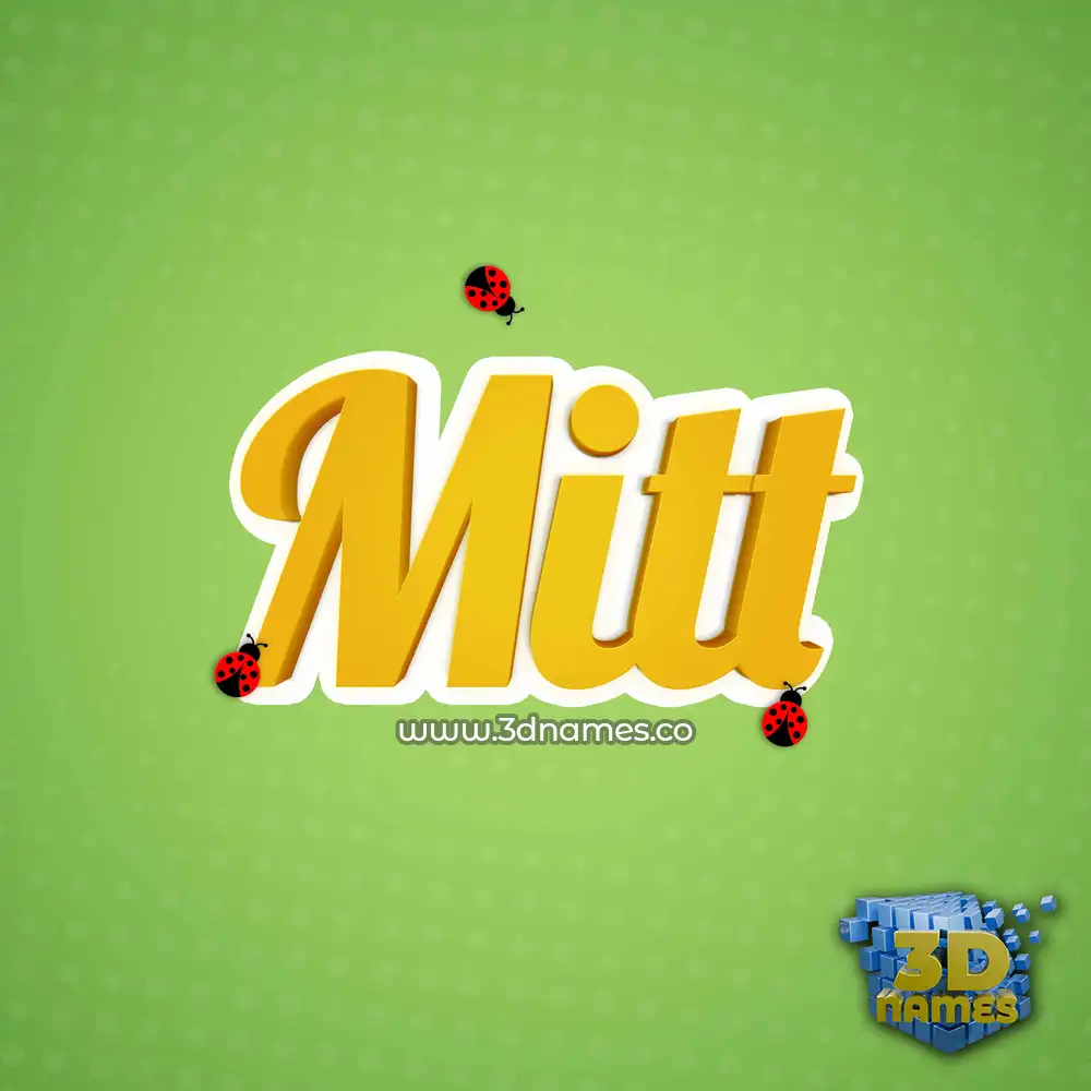 mitt in Ladybugs style - 3D name wallpaper