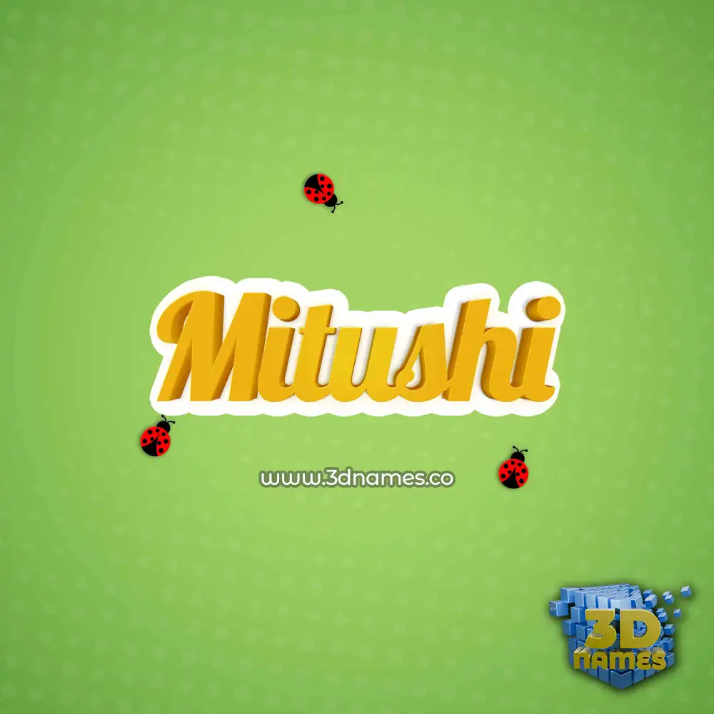 mitushi in Ladybugs style - 3D name wallpaper