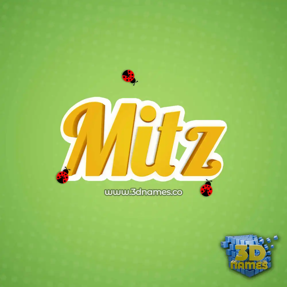 mitz in Ladybugs style - 3D name wallpaper