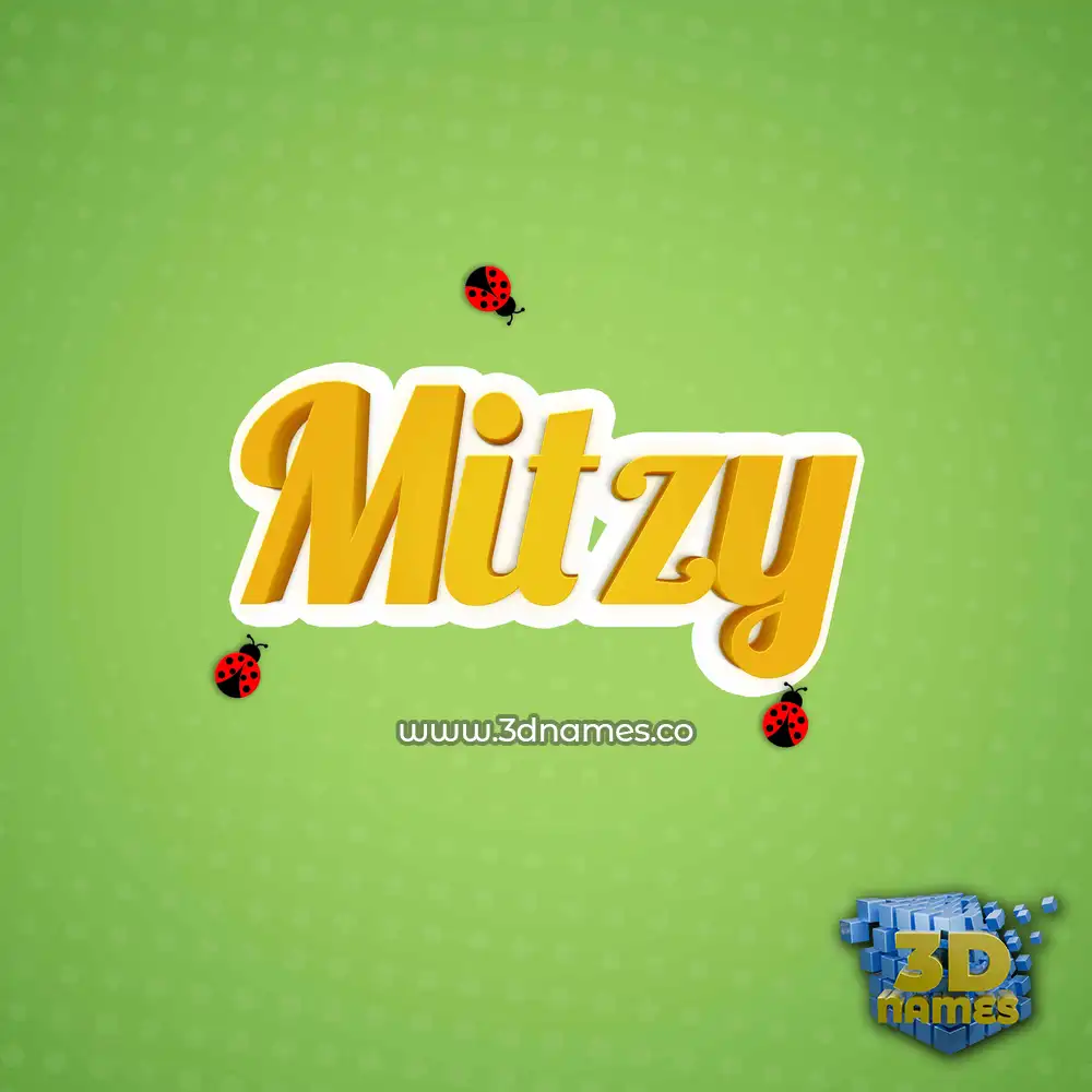 mitzy in Ladybugs style - 3D name wallpaper