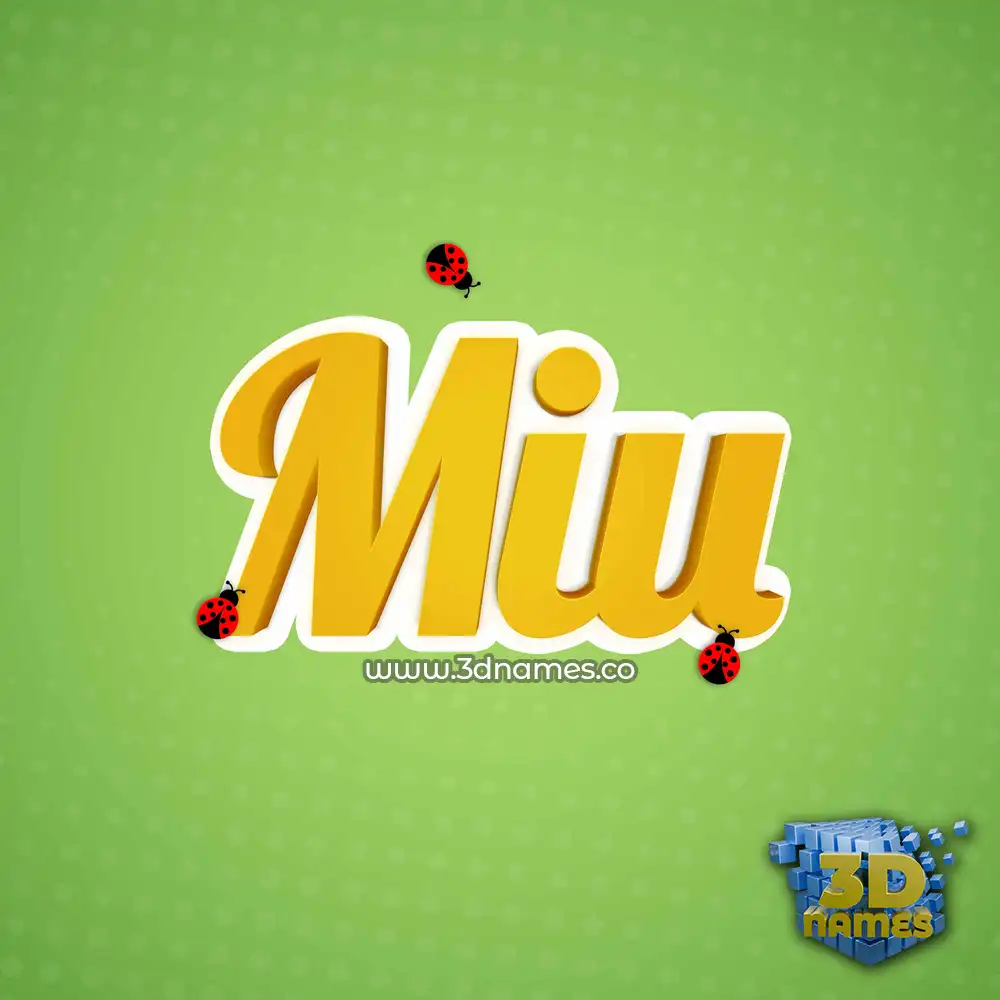 miu in Ladybugs style - 3D name wallpaper
