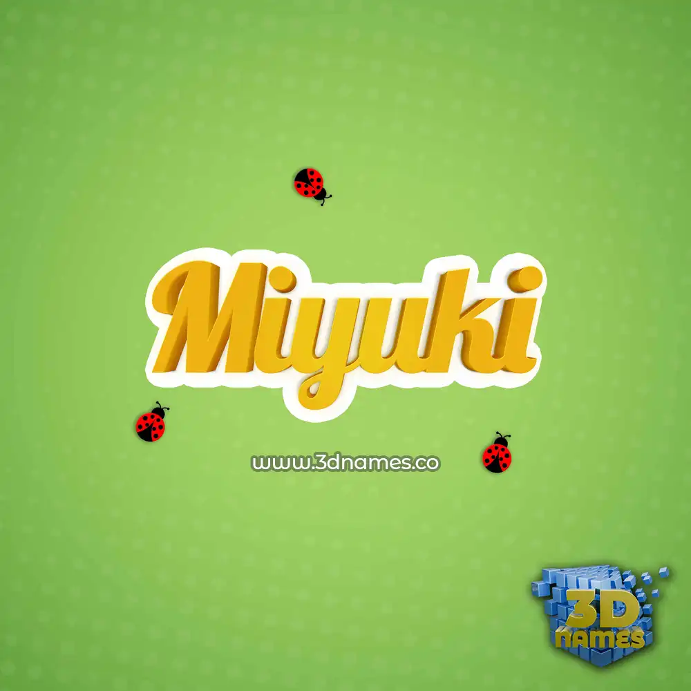 miyuki in Ladybugs style - 3D name wallpaper