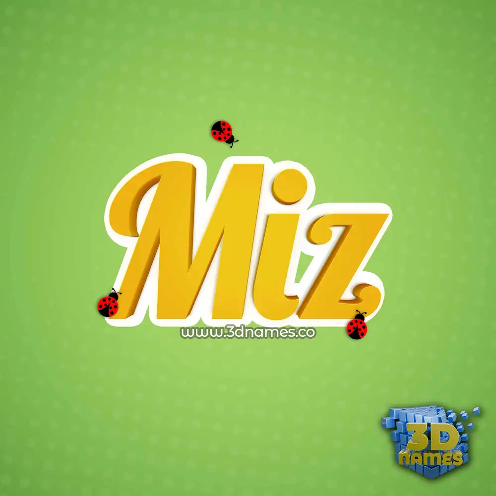 miz in Ladybugs style - 3D name wallpaper