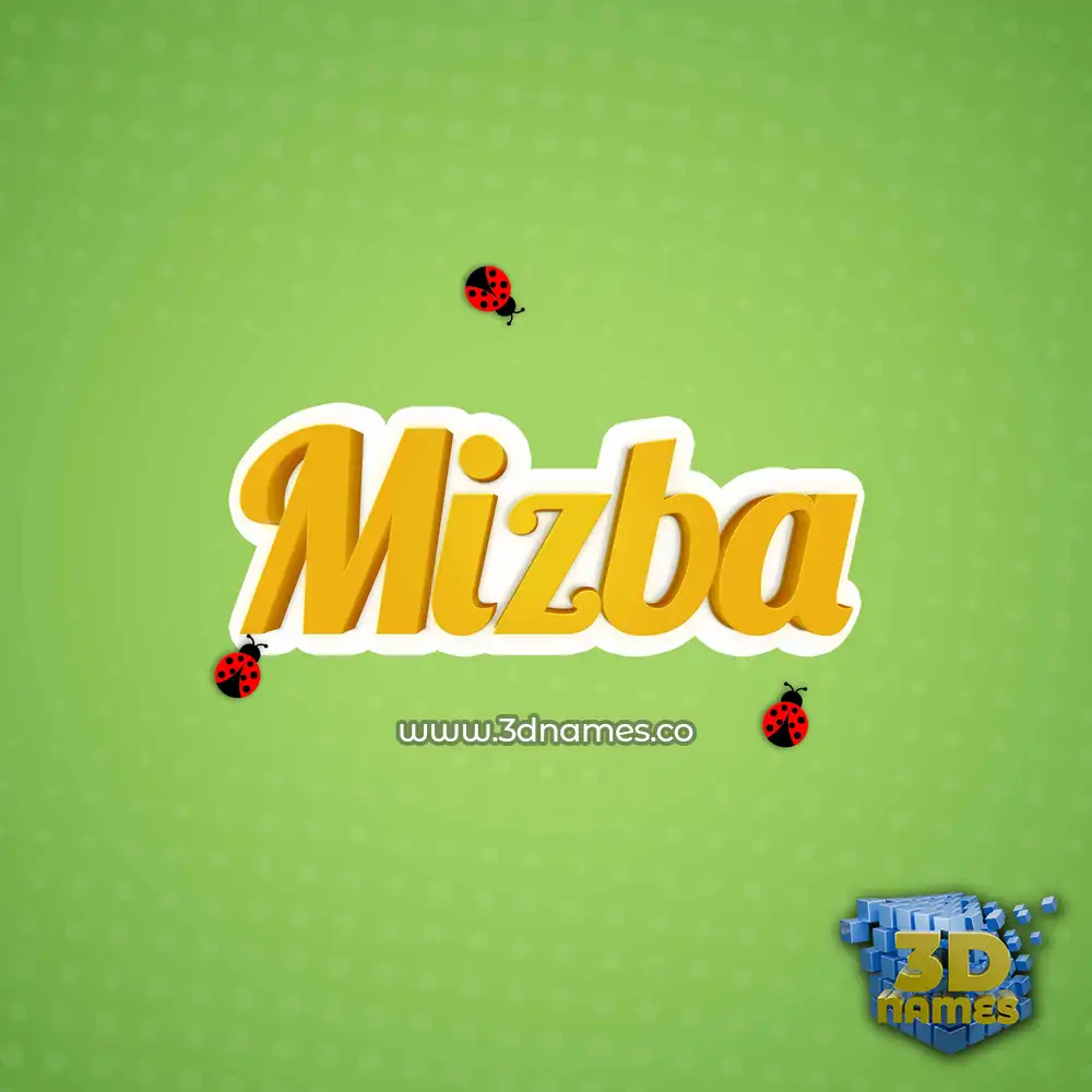 mizba in Ladybugs style - 3D name wallpaper