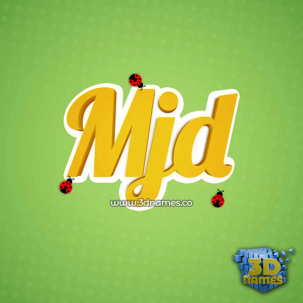 mjd in Ladybugs style - 3D name wallpaper