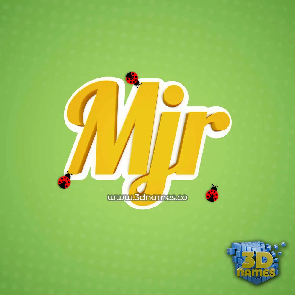 mjr in Ladybugs style - 3D name wallpaper