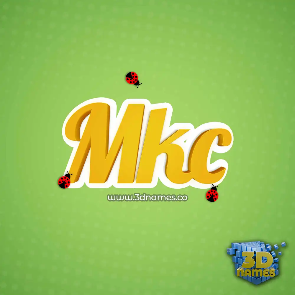 mkc in Ladybugs style - 3D name wallpaper