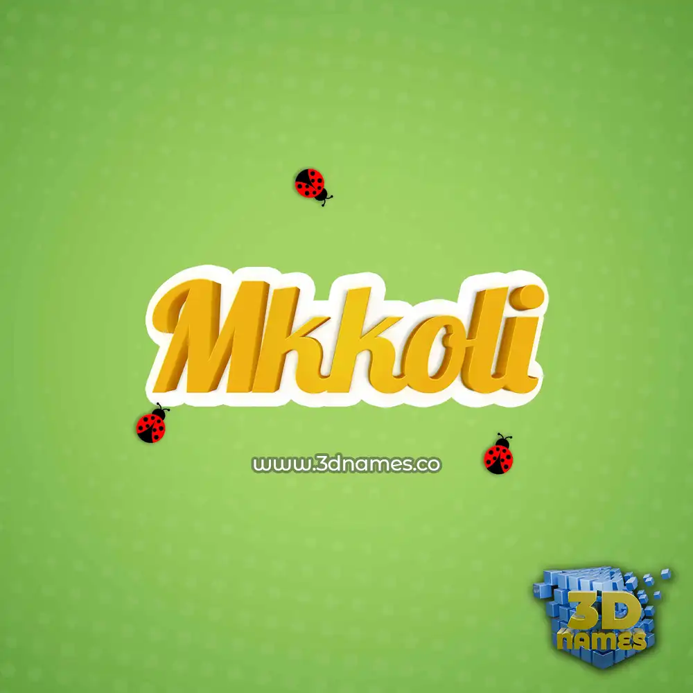 mkkoli in Ladybugs style - 3D name wallpaper