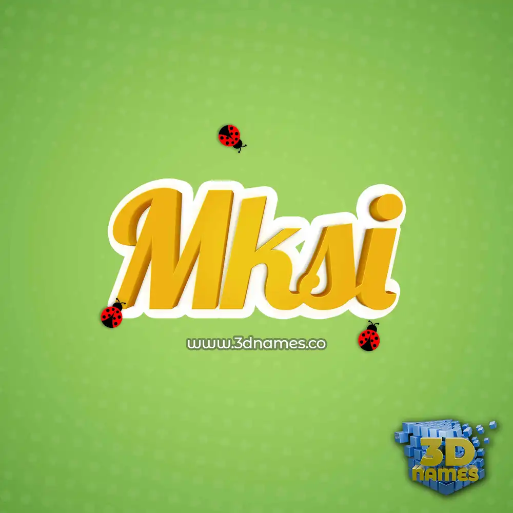 mksi in Ladybugs style - 3D name wallpaper