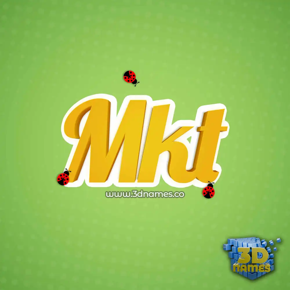 mkt in Ladybugs style - 3D name wallpaper