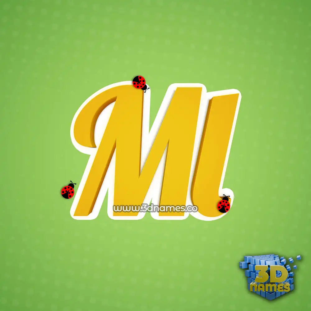ml in Ladybugs style - 3D name wallpaper