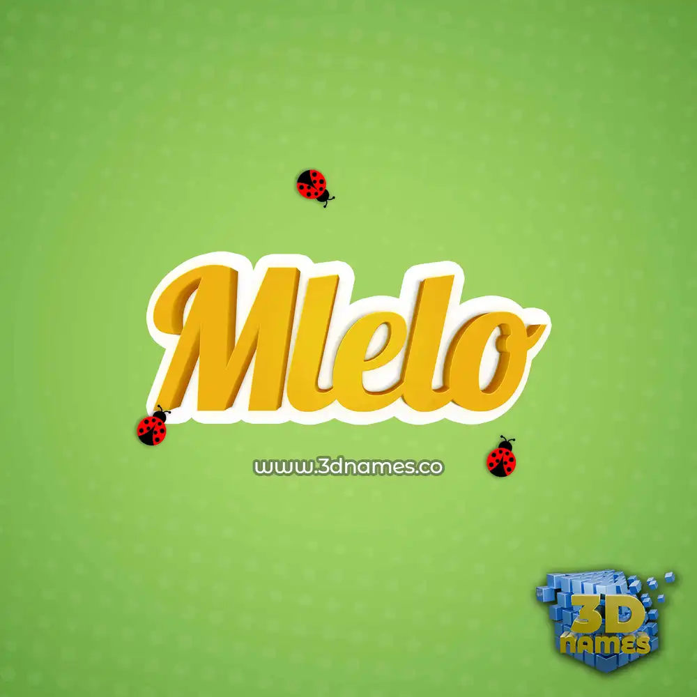 mlelo in Ladybugs style - 3D name wallpaper