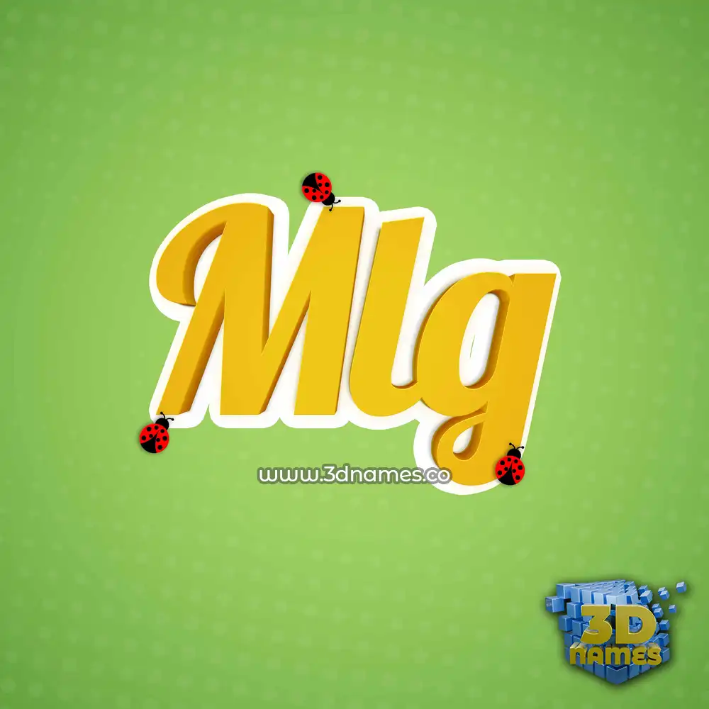 mlg in Ladybugs style - 3D name wallpaper