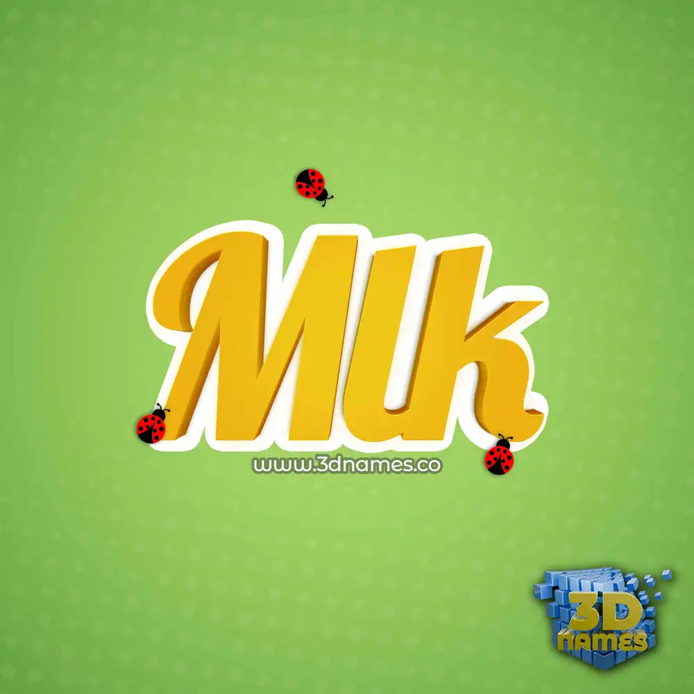 mlk in Ladybugs style - 3D name wallpaper