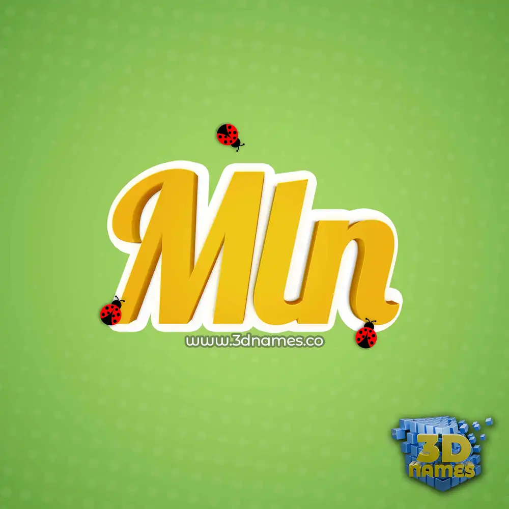 mln in Ladybugs style - 3D name wallpaper