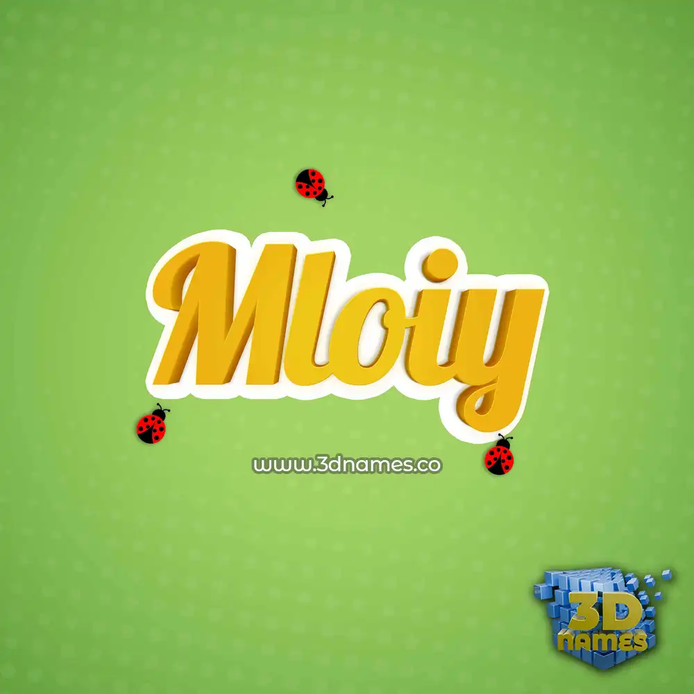 mloiy in Ladybugs style - 3D name wallpaper