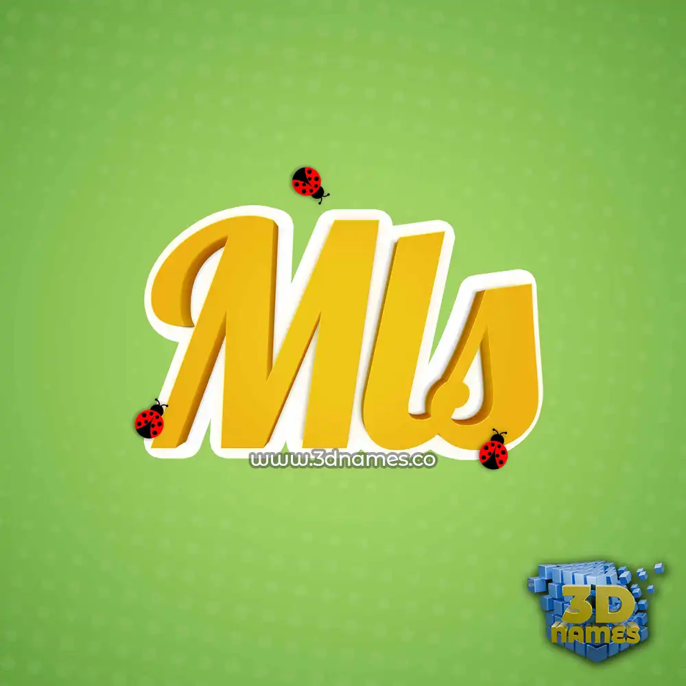 mls in Ladybugs style - 3D name wallpaper
