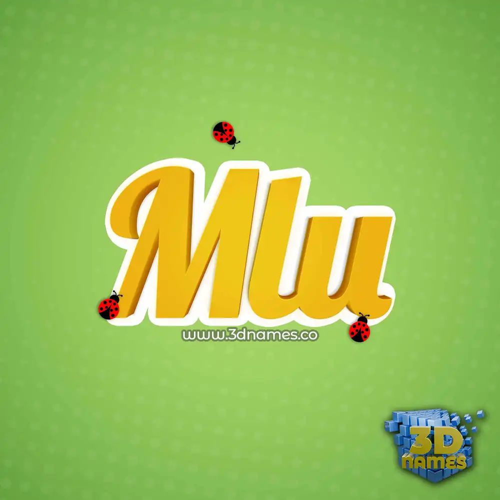 mlu in Ladybugs style - 3D name wallpaper