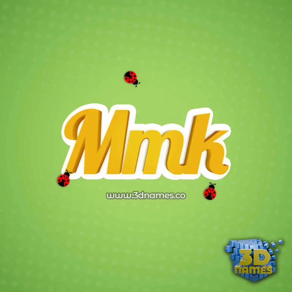 mmk in Ladybugs style - 3D name wallpaper