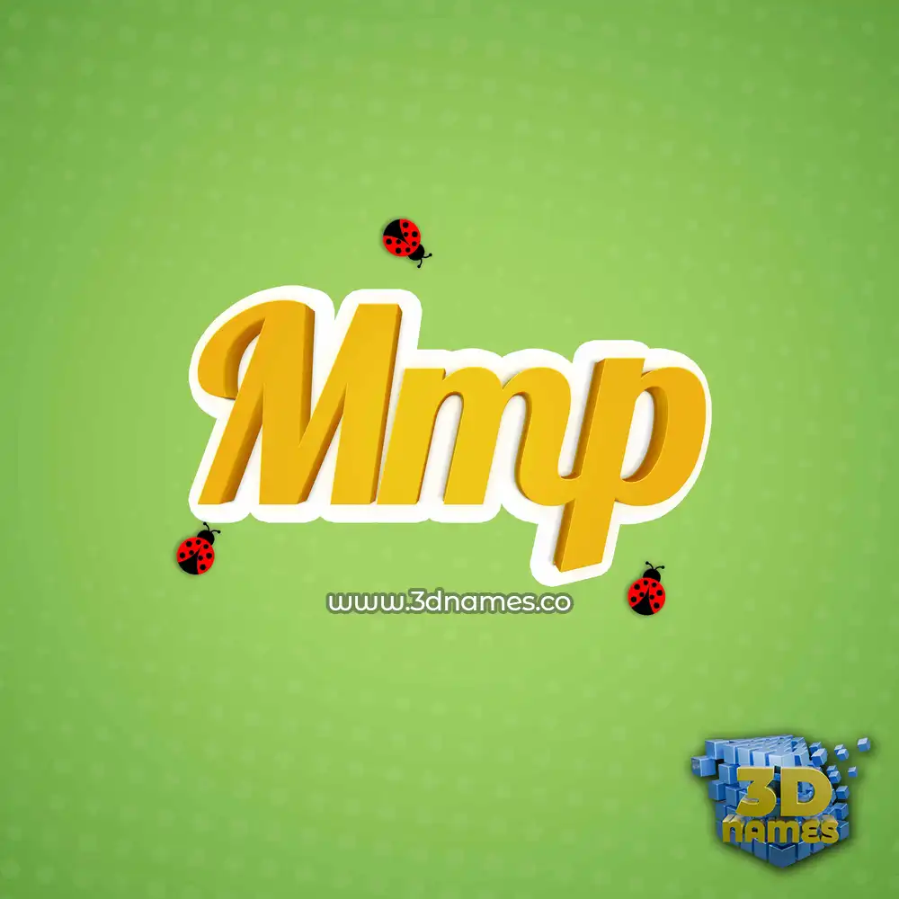 mmp in Ladybugs style - 3D name wallpaper