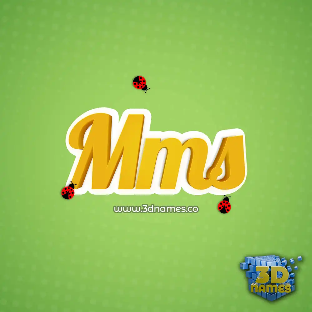 mms in Ladybugs style - 3D name wallpaper